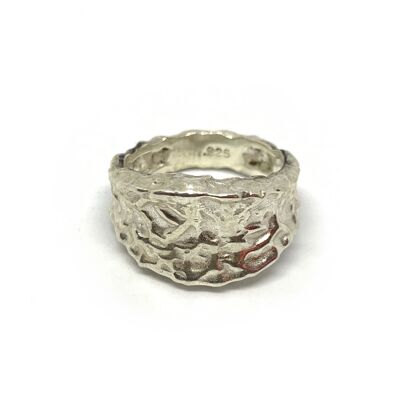 Sterling silver lava ring_