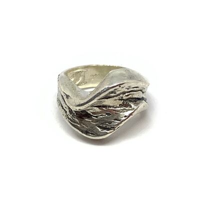 Sterling silver earth ring_