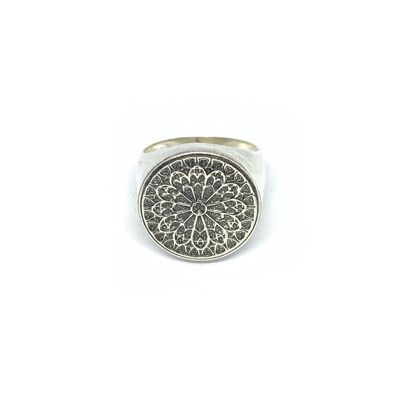 Sterling silver château ring_