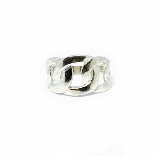 Sterling silver chain link ring_