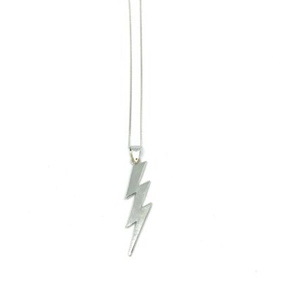 Sterling silver lightning bolt necklace_