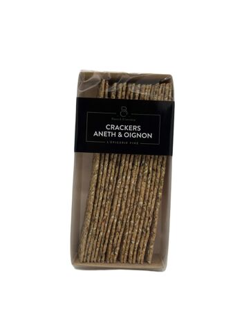 Crackers à l'Aneth et Oignon - 130 g (format allongé - Photo non conforme