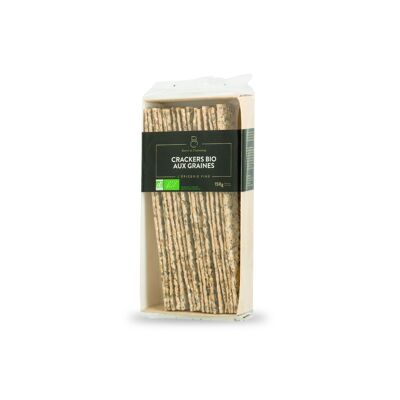 Organic seed crackers - 150 g - AB * long format (new name: ex flax seeds and sea salt - same ingredients)