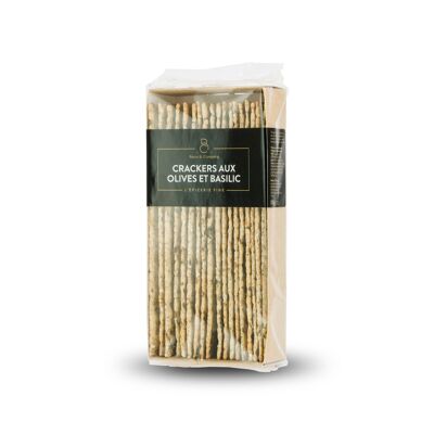 Crackers with Olives and Basil - 130 g - (long format)