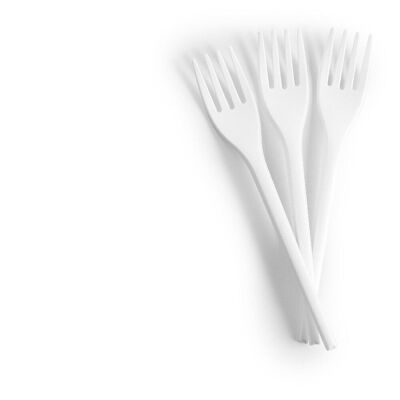 IBILI - White corn starch fork-pack 6 u