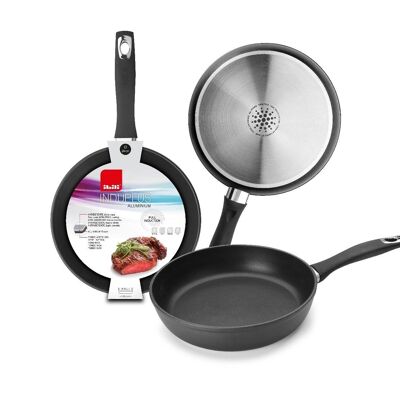 IBILI - New induplus frying pan, 28 cm, Aluminum, Non-stick, Suitable for induction