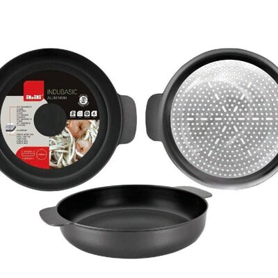 IBILI - Plato para raciones indubasic, 16 cms, Aluminio, Antiadherente, Apto para induccion