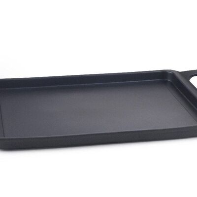 IBILI - Nuova piastra grill Essential, 27 x 24 cm, in alluminio pressofuso, antiaderente, adatta all'induzione