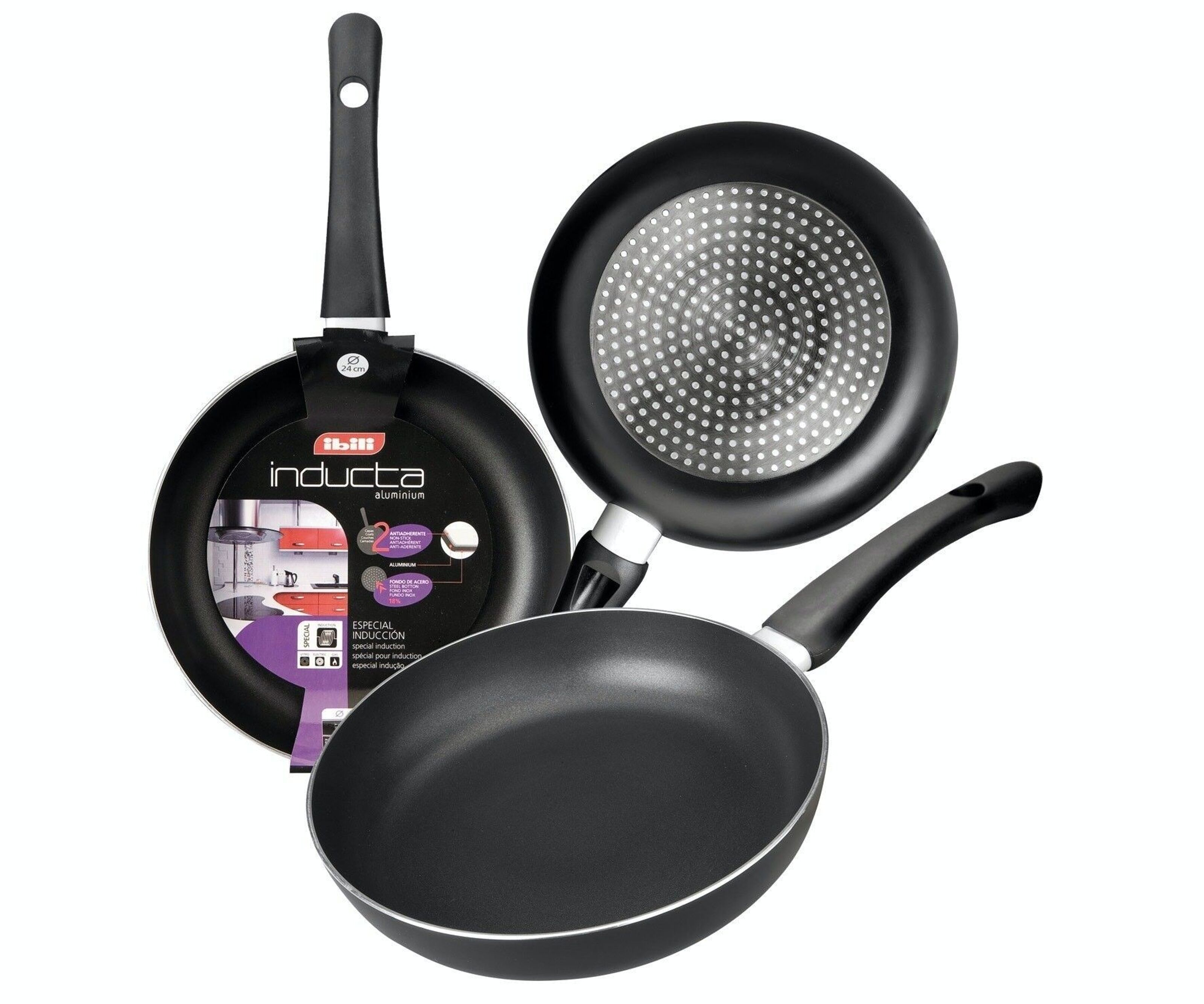 IBILI - Indubasic mini frying pan, 14 cm, Aluminum, Non-stick, Suitable for  induction