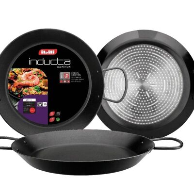 IBILI - Inducta paella pan, 42 cm, Aluminum, Non-stick, 10 servings, Suitable for induction