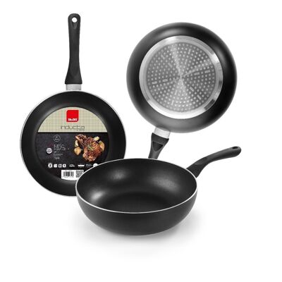 IBILI - Inducta deep frying pan, 24 cm, Aluminum, Non-stick, Suitable for induction