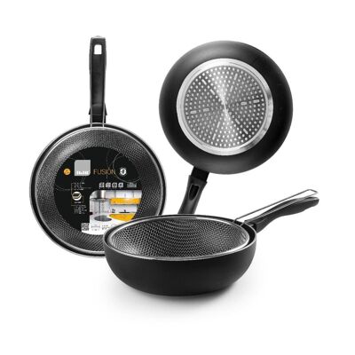 IBILI - Frying pan with fusion basket, 26 cm, Aluminum, Non-stick, Suitable for induction