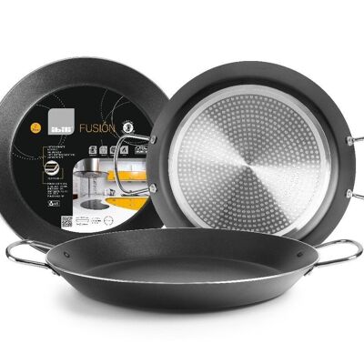 IBILI - Fusion paella pan, 30 cm, Aluminum, Non-stick, 4 servings, Suitable for induction