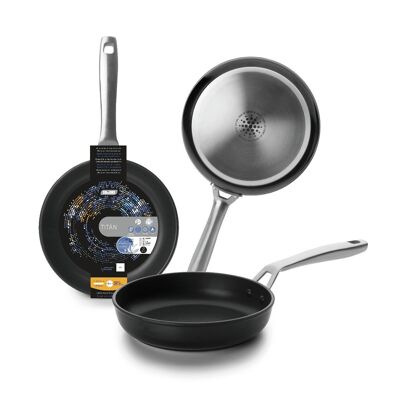 IBILI - Titan frying pan, 20 cm, cast aluminum, non-stick, suitable for induction