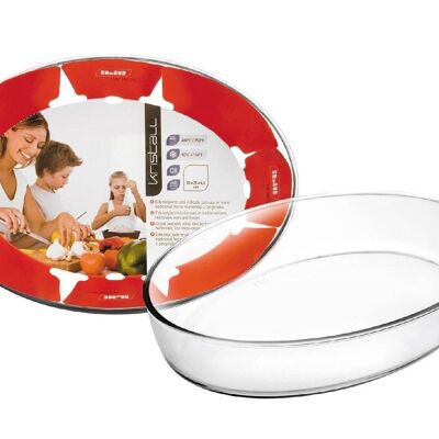 IBILI - Kristall oval oven dish 35x25x6.50 cm