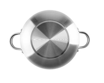 IBILI - Poêle à frire 2 manches gastronomie, 24 cm, Aluminium, Antiadhésif Xylan, Spécial feux gaz 8