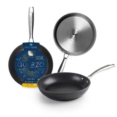IBILI - Quartz frying pan, 28 cm, Aluminum, Quantum non-stick, Suitable for induction