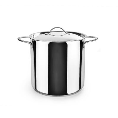 IBILI - Super tall pot with Noah lid, 20 cm, 18/10 stainless steel, suitable for induction