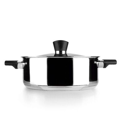 IBILI - Pentola con coperchio trasparente, 28 cm, acciaio inox 18/10, adatta all'induzione