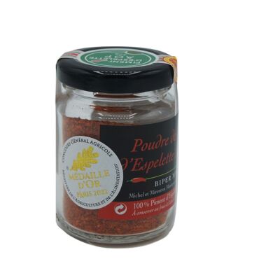 Pimiento de Espelette orgánico en polvo - DOP - 40 g - AB* Medalla de Oro en el Concours Général de Paris 2022