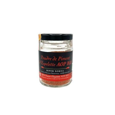 Organic Espelette pepper powder - PDO - 40 g - AB* Gold Medal at the Concours Général de Paris 2022