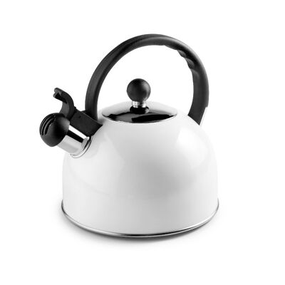 IBILI - White stainless steel whistling coffee maker 2.50 lt