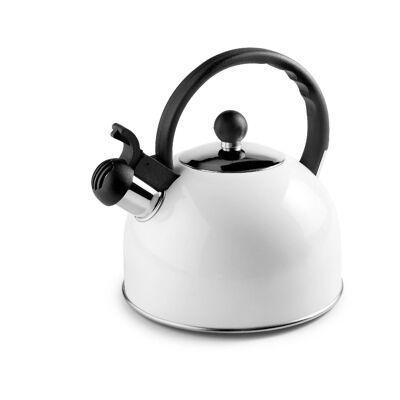 IBILI - White stainless steel whistling coffee maker 2.50 lt