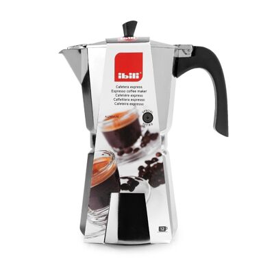 IBILI - Macchina per caffè espresso Bahia. 3 tazze, 150 ml, Alluminio