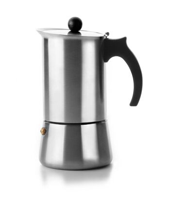 IBILI - Cafetière express Indubasic, 4 tasses, 185 ml, Acier inoxydable, Convient pour induction 2