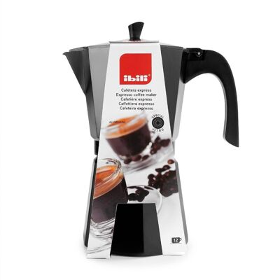 IBILI - Black espresso coffee maker 12 cups