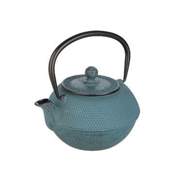 IBILI - Blaue Teekanne aus Gusseisen, 1.2 Liter, emaillierter Innenraum, induktionsgeeignet