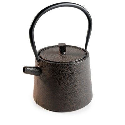 IBILI - Nara cast iron teapot, 1.2 liters, Enameled interior, Suitable for induction