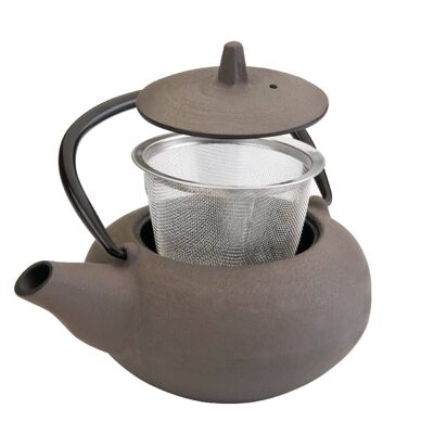 IBILI - Laos cast iron teapot, 0.3 liters, Enameled interior, Suitable for induction