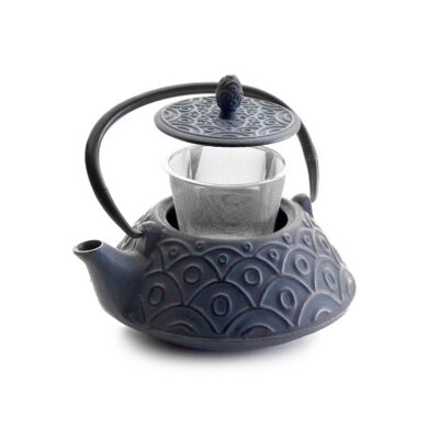 IBILI - Malaysia cast iron teapot, 0.8 liters, Enameled interior, Suitable for induction