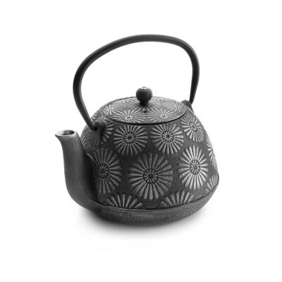 IBILI - Bali cast iron teapot, 1.2 liters, Enameled interior, Suitable for induction