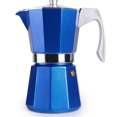 IBILI - Caffettiera espresso evva blu 6 tazze