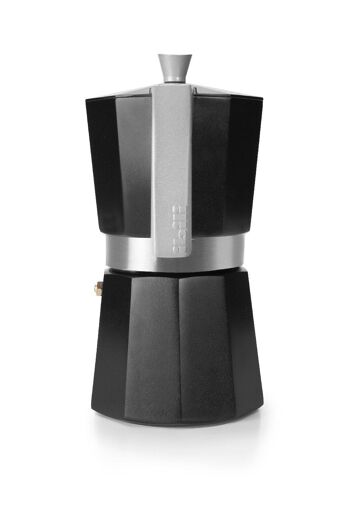 IBILI - Machine à expresso Evva Black, 6 tasses, 300 ml, Fonte d'aluminium, Convient pour induction 2