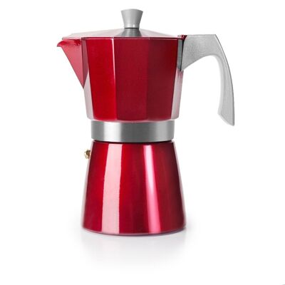 IBILI - Caffettiera espresso evva rossa 6 tazze