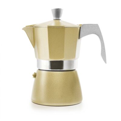 IBILI - Cafetière expresso dorée Evva 3 tasses