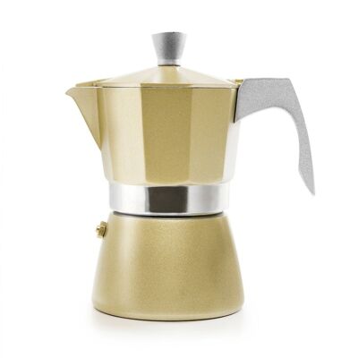 IBILI - Evva goldener Espressokocher 3 Tassen