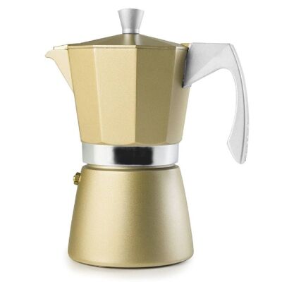 IBILI - Caffettiera espresso evva golden 9 tazze