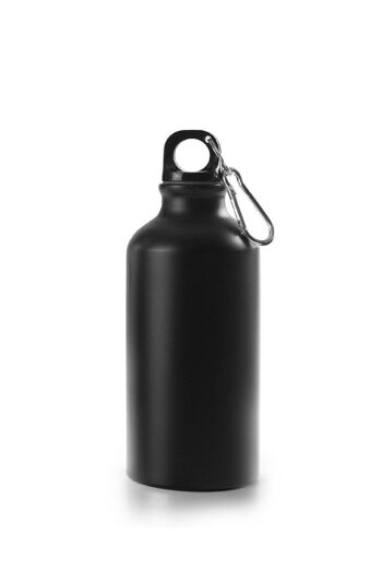 IBILI - Bouteille noire alpine 500 ml, Aluminium, Réutilisable, Avec mousqueton 2