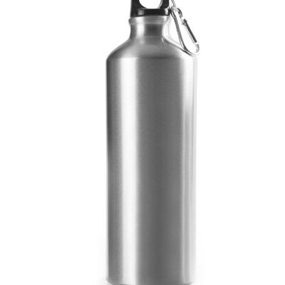 IBILI - Botella alpine satin 750 ml, Aluminio, Reutilizable, Con mosquetón
