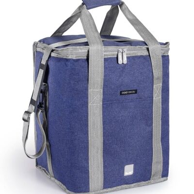 IBILI - Dalvik Linen and Polyester Isothermal Bag with 3 Layers - 30 liters capacity - Keeps Drinks Cold for 7 Hours - Elegance and Functionality for your Travels and Picnics