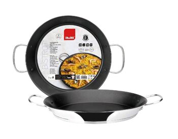 IBILI - Poêle à paella Bistro, 40 cm, inox, antiadhésive, 9 portions, compatible induction 1