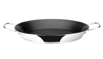 IBILI - Poêle à paella Bistro, 40 cm, inox, antiadhésive, 9 portions, compatible induction 3