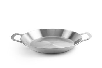 IBILI - Poêle à paella triple énergie triple, 34 cm, inox, 6 portions, adaptée à l'induction 6