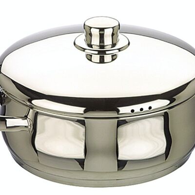 IBILI - Pot with Oslo lid, 18 cm, Stainless steel, Suitable for induction