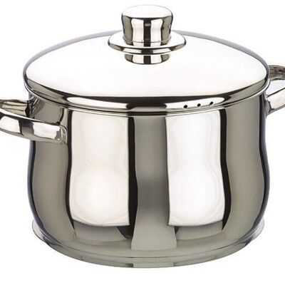 IBILI - Pot with Oslo lid, 22 cm, Stainless steel, Suitable for induction