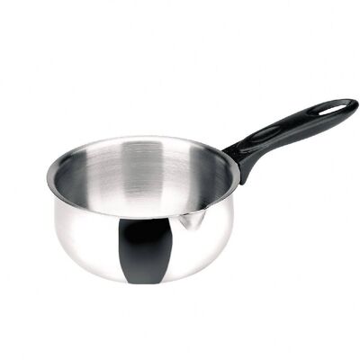 IBILI - Stainless steel saucepan with classic spout, 12 cm, Stainless steel, Suitable for induction